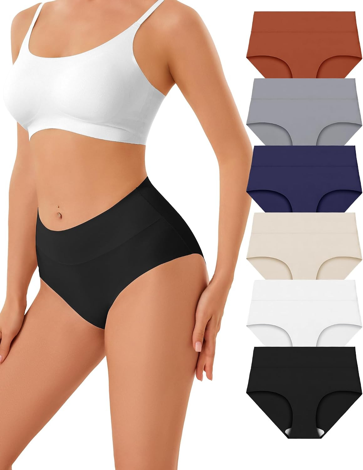 Womens Underwear Seamless High Waisted Panties No Show | Amazon (US)