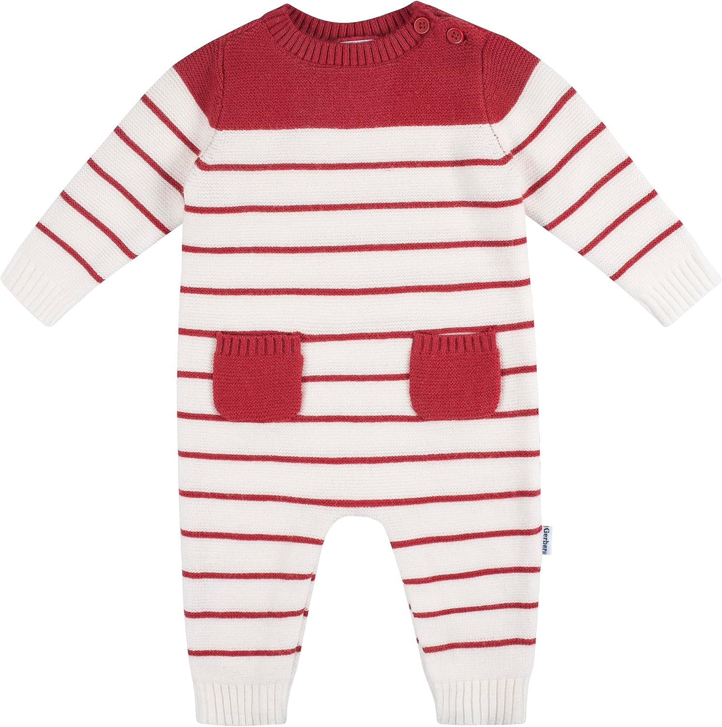 Gerber Baby Boys Sweater Knit Romper Jumpsuit | Amazon (US)
