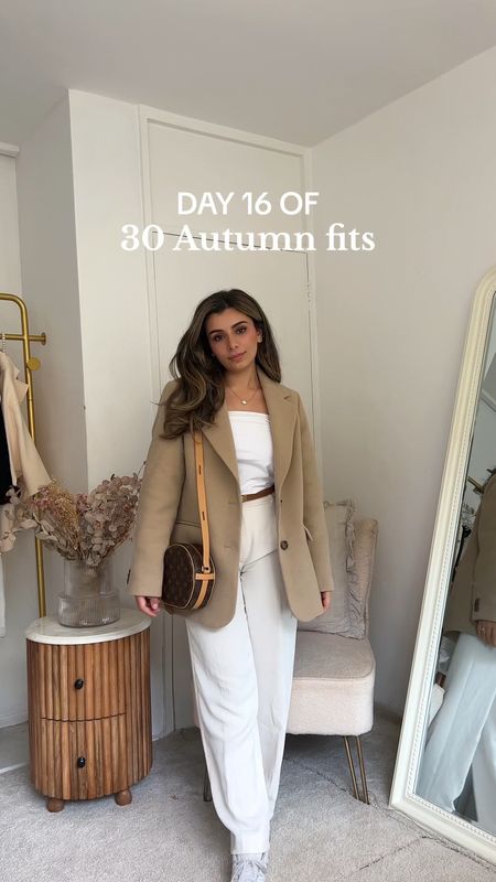 30 days of autumn outfits, day 16  🍂. Fall styling video, 30 days of autumn outfits, 30 days of outfits challenge, 30 days of fall fits 


Beige wool blazer, H&M blazer, neutral blazer, white straight cut trousers, Abercrombie and fitch trousers 
fall outfits, fall trends, autumn fashion, autumn outfit inspo, what to wear, pinterest outfit inspo, fall fashion, fall outfits, fall, cozy season, 30 days of autumn, styling video, modest fashion

#LTKSeasonal #LTKU #LTKVideo
