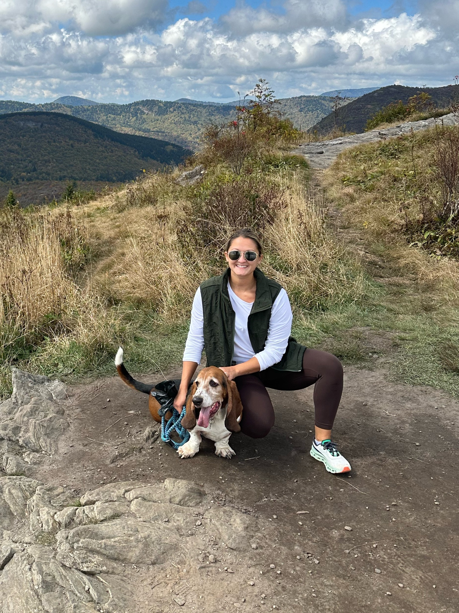 sized up to a large in the vest and long sleeve for a cozy baggier fit