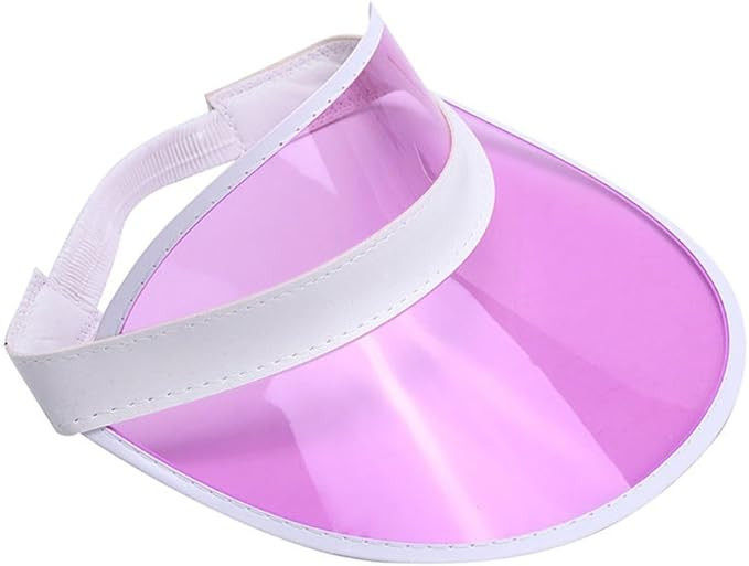 Clear Colored Plastic Sun Visor Tennis Beach Bingo Vegas Dealer Golf Casino Hat | Amazon (US)