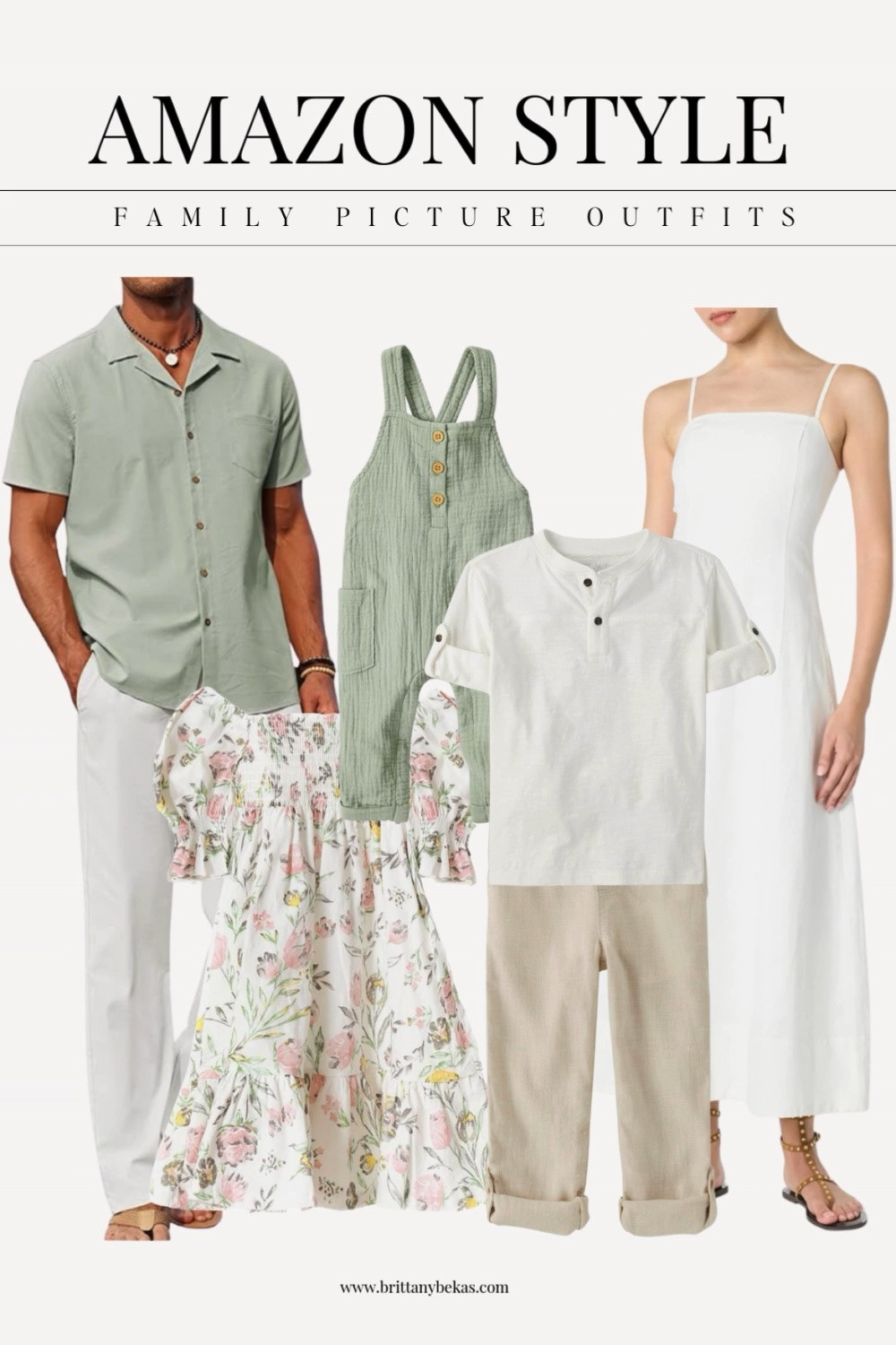 Beach family photo outfits. If you are taking family pictures these outfits are perfect for warm weather or beach photo this fall.