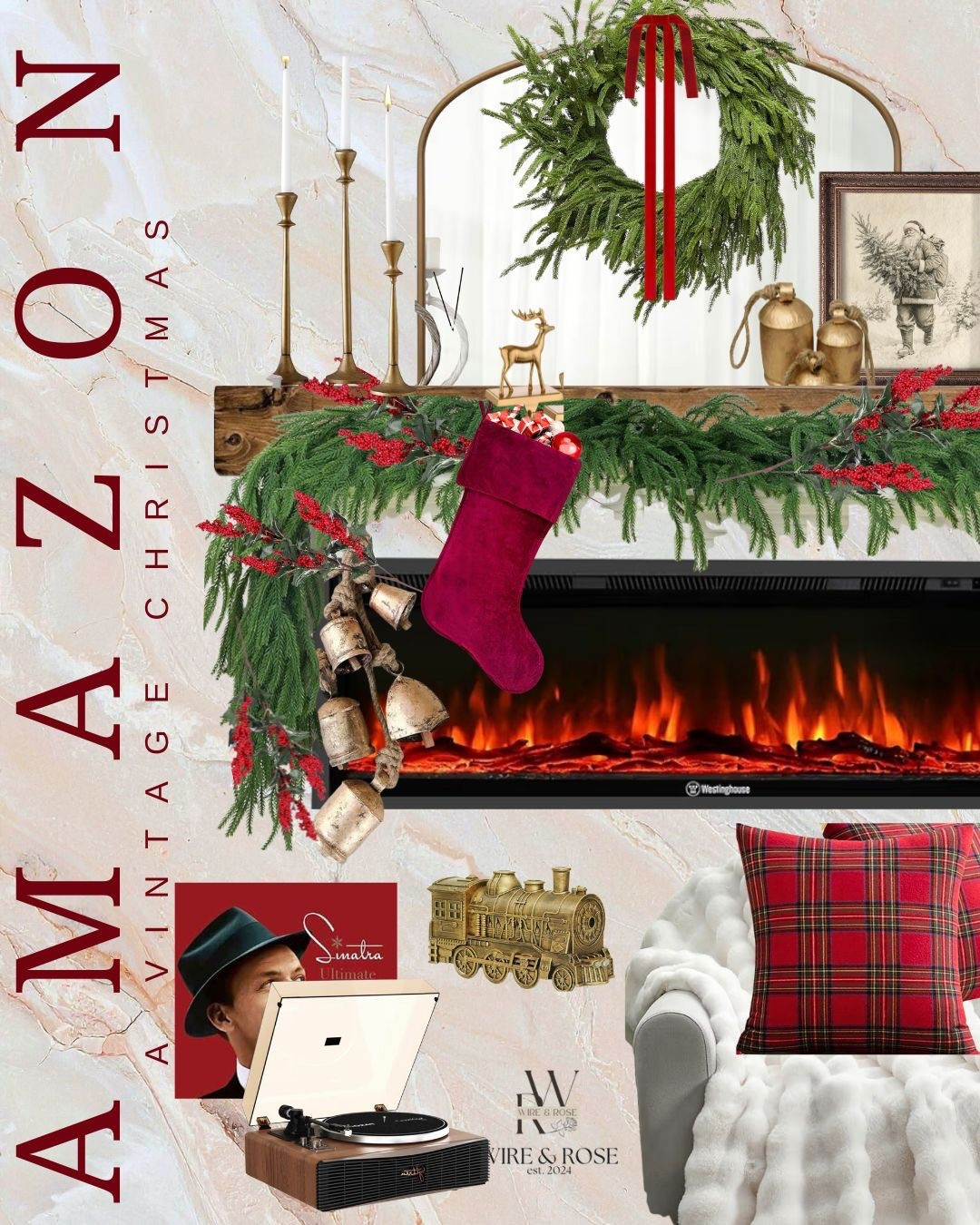 🔖  Create a classic RL inspired Christmas with Amazon. Love the pops of red ♥️

🏷️ Christmas decor / Christmas mantel , holiday mantle, electric fireplace , wood mantel , stocking holder , antique gold candle holders , Norfolk pine wreath , Norfolk pine garland , red berry picks , train diffuser , plaid pillows , plaid pillow covers , Ralph Lauren Christmas , record player , red velvet stocking , red velvet ribbon , Christmas art , faux fur blanket 

#LTKSeasonal #LTKHoliday #LTKHome