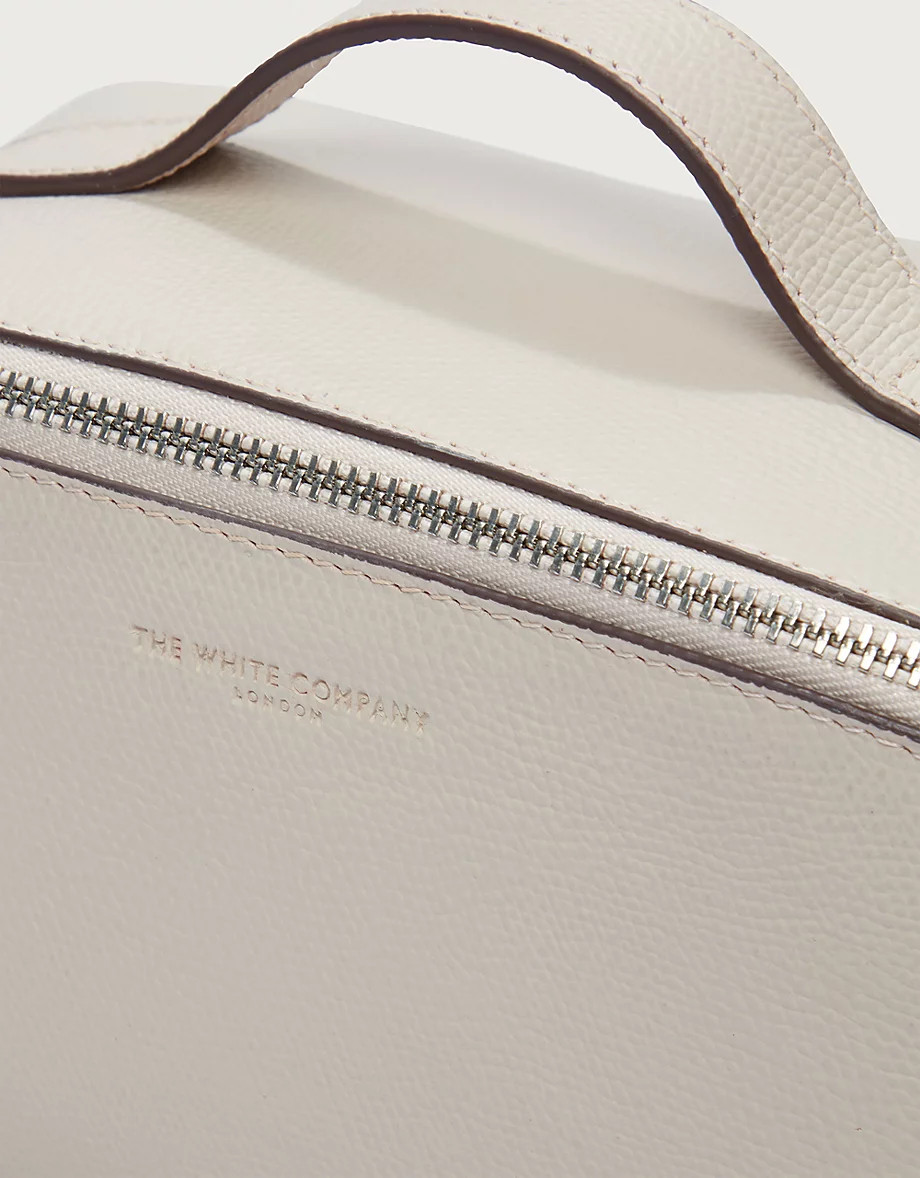 Saffiano Mini Fold Out Make-Up Case | The White Company UK & ROW