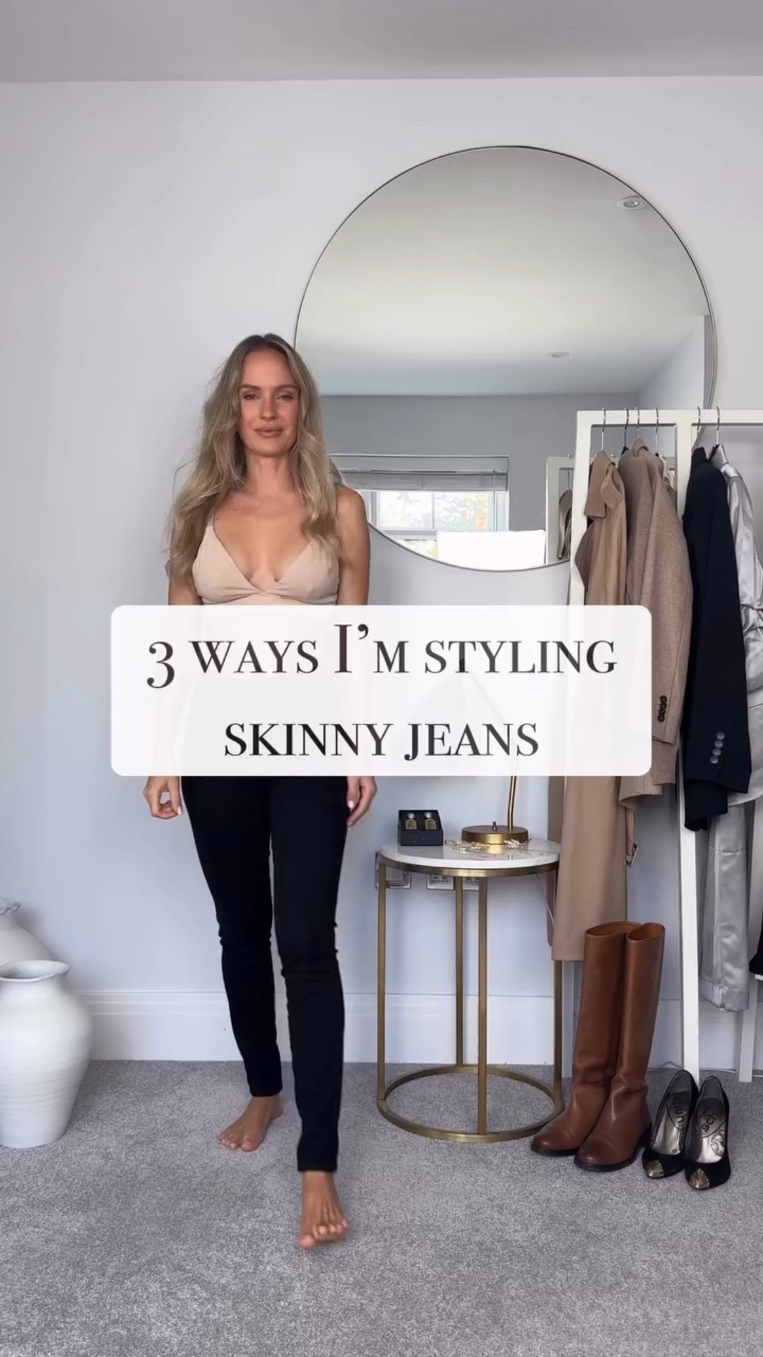 3 ways to style skinny jeans.

Which look feels most like you, 1, 2 or 3?

Skinny jeans have spent a while in the trend doghouse. And honestly, I was a little tired of them too. Sometimes a break is exactly what’s needed to see a piece with fresh eyes again.

I’m not ready to give them up for good. I just needed some distance to feel inspired by them again.

And trends aside, we don’t dress to please algorithms. We dress for ourselves. Personal style always matters more than what’s currently labelled “in” or “out”.

If this inspires you to pull your skinny jeans back out and rotate them into your wardrobe again, then mission accomplished.

They are still unmatched when it comes to pairing with tall boots. 

🤍You can find the items I’m wearing in my link in bio, or just comment “link” and I will DM the links to you 🤍

…and if you want to start your own wardrobe journey, I suggest you begin with the 7 day wardrobe reset. Just comment “reset” and I will send you a dm. (Use the code “FIRST40” for 40% off)

#tessmontgomery #scandistyle #wardrobeexpert

#LTKSeasonal #LTKgrwm #LTKOver40