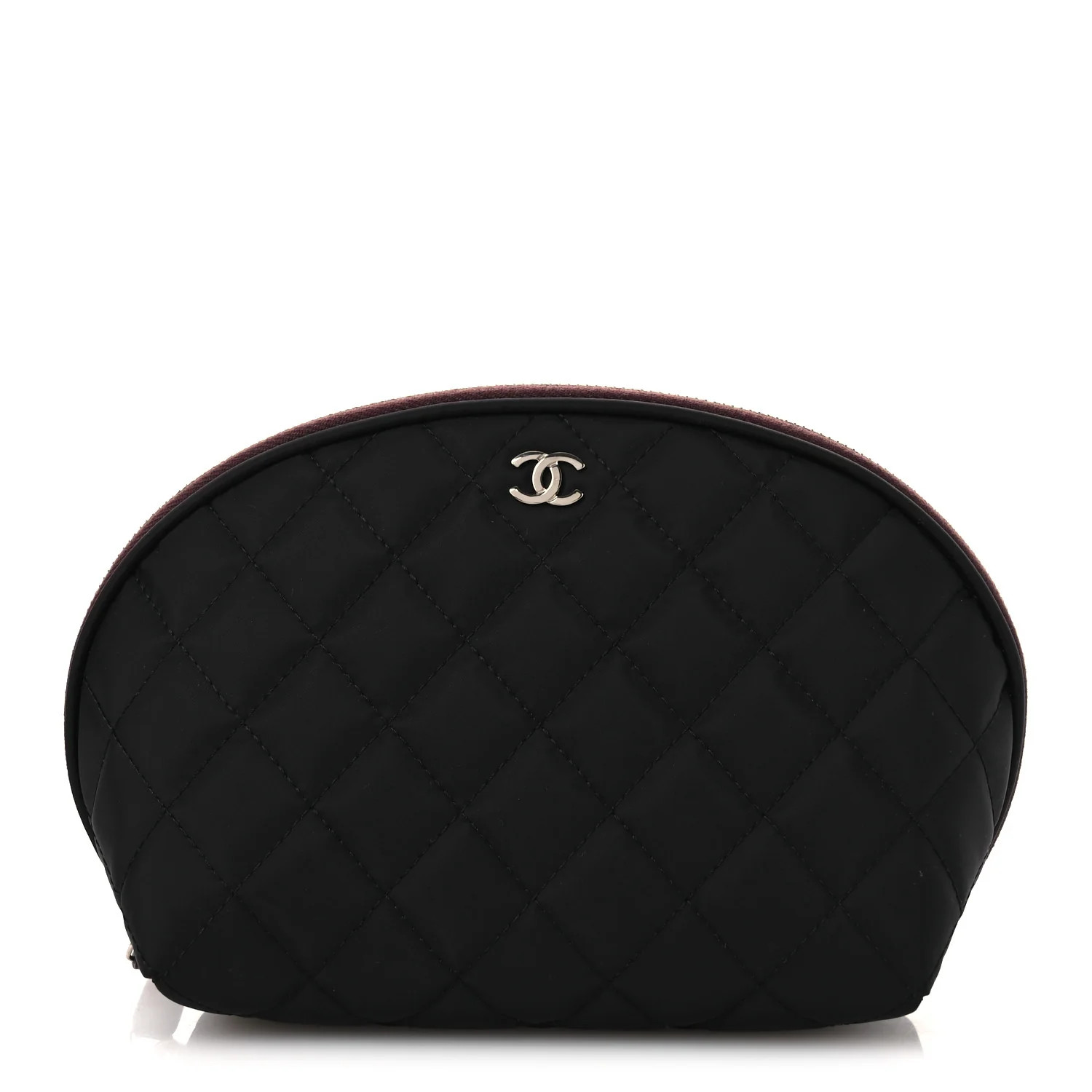 Nylon Quilted Small Cosmetic Case Black | FASHIONPHILE (US)