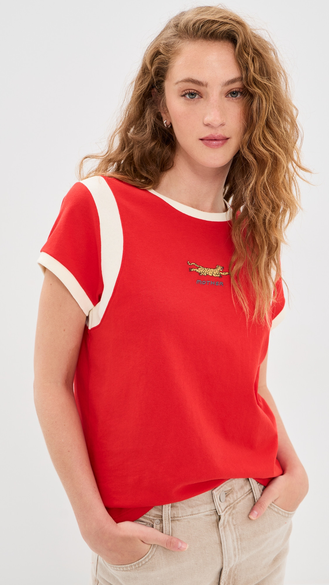 MOTHER The Boxy Goodie Inset Tee Mother Jag XL | Shopbop