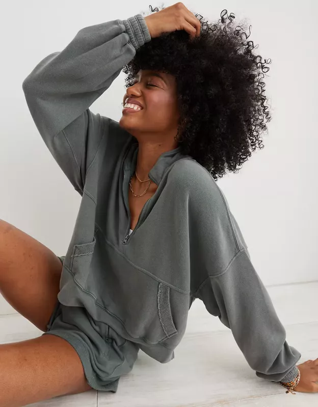 Aerie Chillax Quarter Zip … curated on LTK