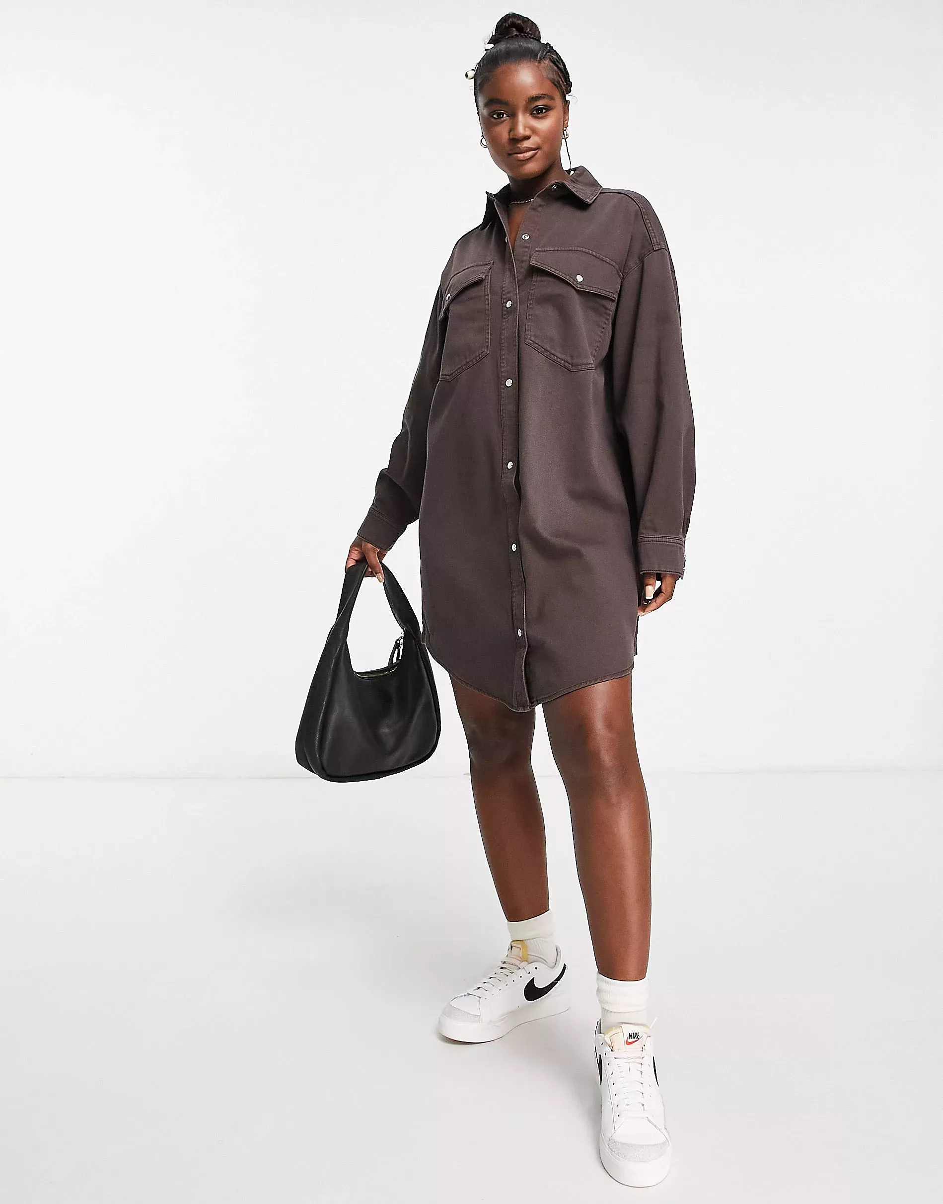 Monki denim outlet shirt