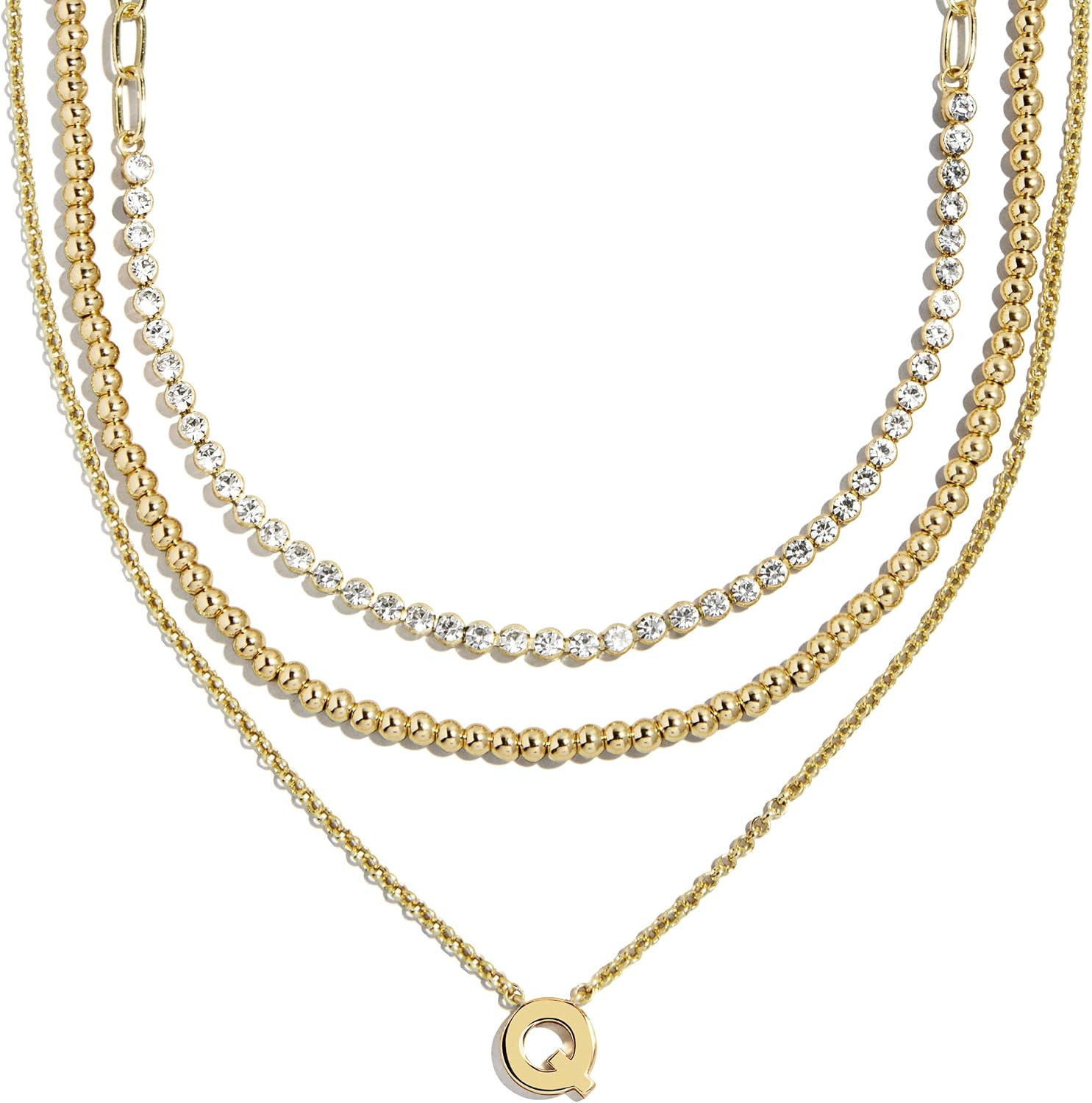BaubleBar - Kenna Pre-Layered Initial Letter Necklace | Amazon (US)