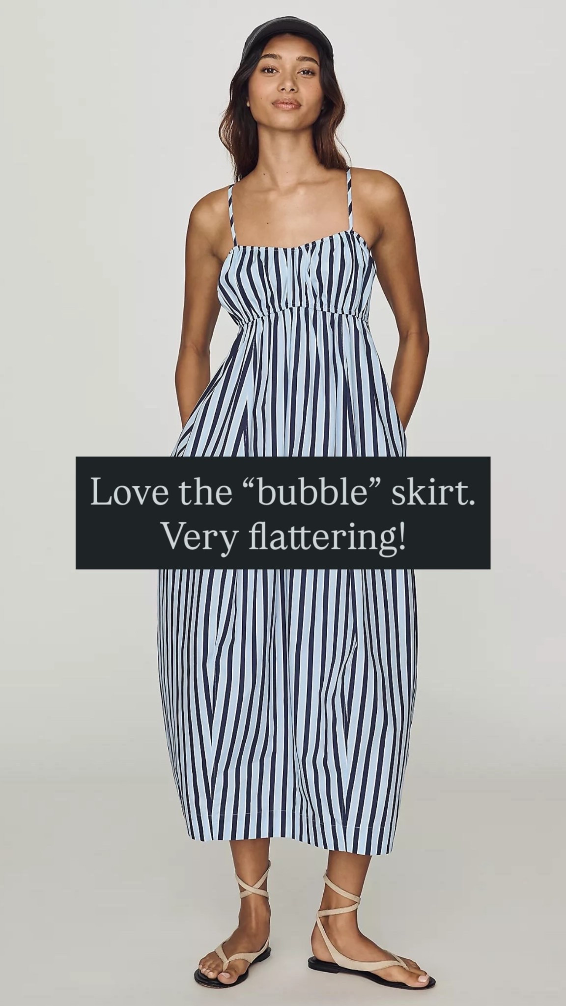 Love the “bubble” skirt.
Very flattering!