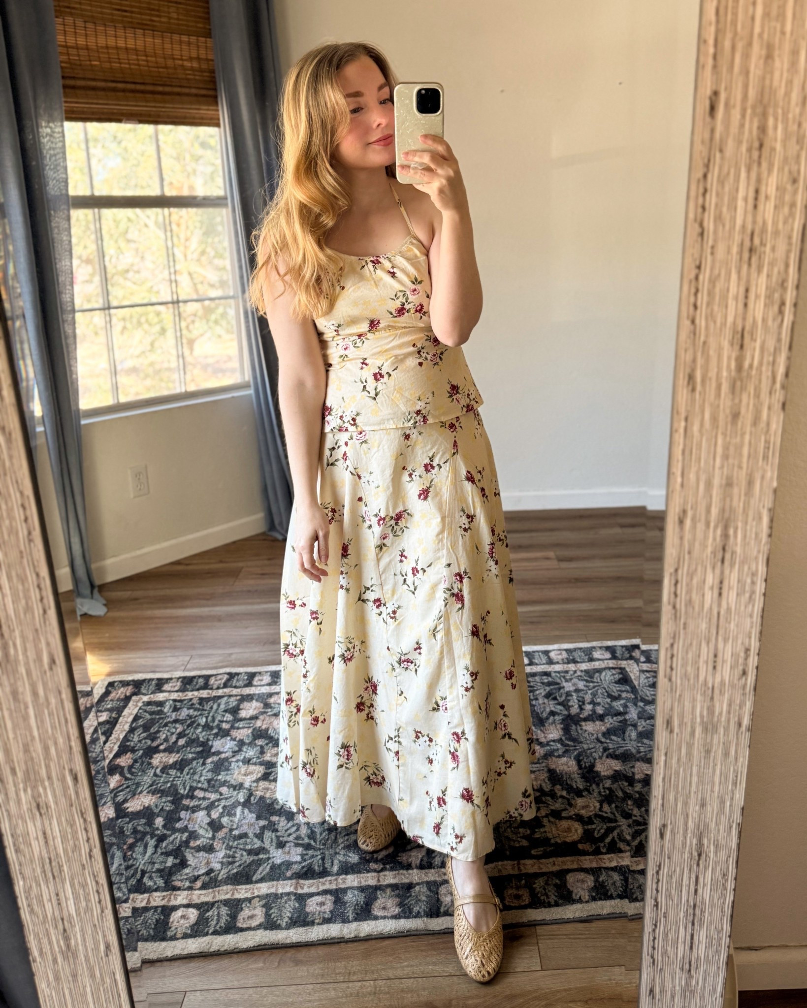 @abercrombie matching set sale is on! this dainty floral maxi skirt set is my fav print they’ve had in a long time! love the creamy color too. wearing my normal size small, but i feel like i could have sized down too. runs relaxed! 

#LTKSaleAlert #LTKSeasonal #LTKootd