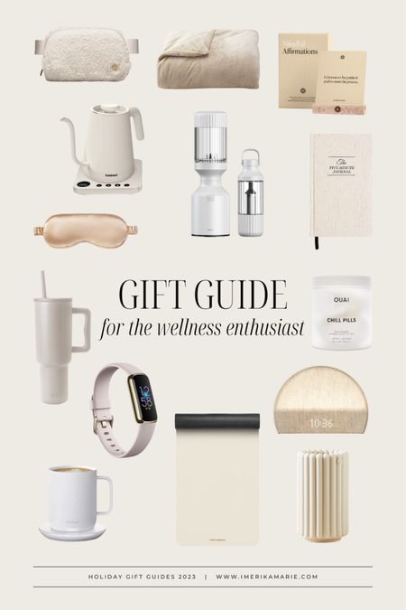 holiday gift guide for the wellness enthusiast. gift guide 2023. gift guide for her. gift ideas for her. gifts for mom. gifts for sister. gifts for girlfriend. wellness gifts. 

#LTKGiftGuide #LTKHoliday #LTKCyberWeek