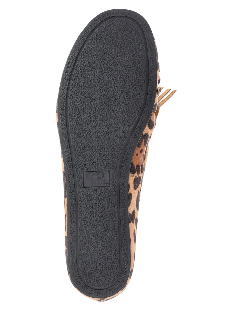 Time and Tru Women's Fringe Suede Moccasins | Walmart (US)