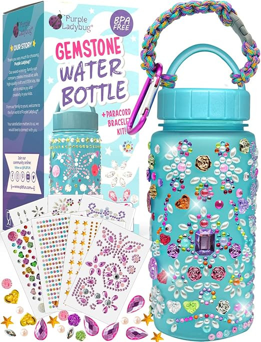 Purple Ladybug Decorate Your Own Water Bottle for Girls DIY Kits - Cool Arts and Crafts for Kids ... | Amazon (US)
