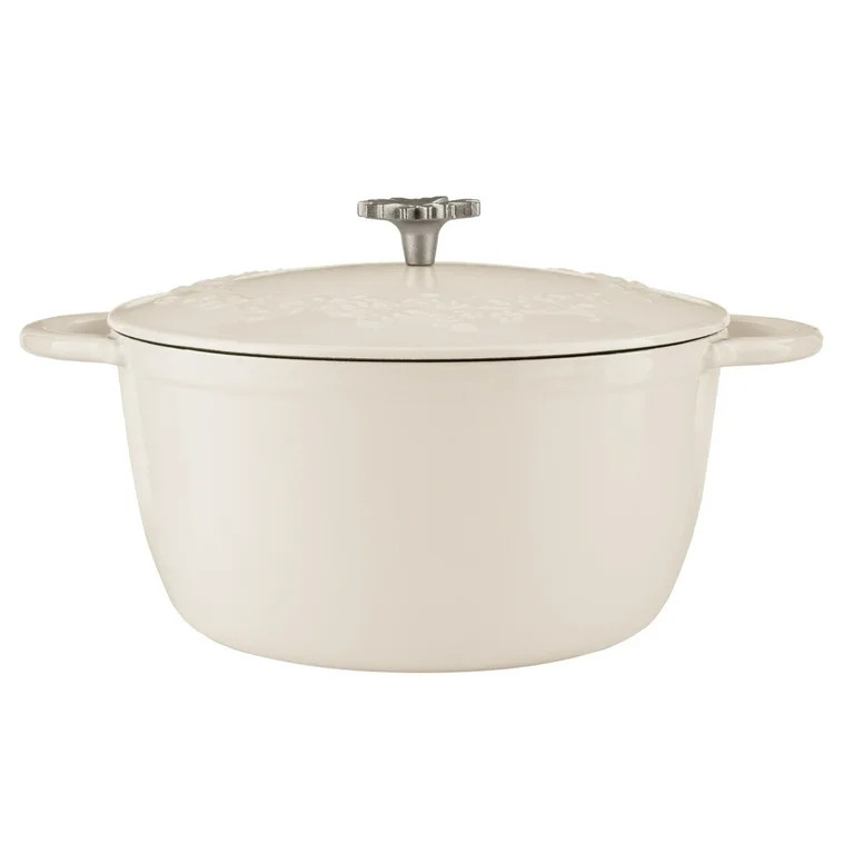 The Pioneer Woman 5qt Oven-Safe Enamel Cast Iron Dutch Oven, Linen | Walmart (US)