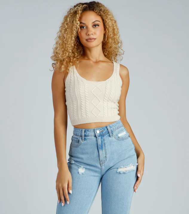 Autumn Harvest Scoop Neck Crop Tank | Windsor Stores