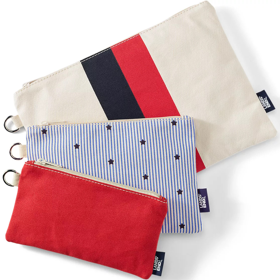 Zip Canvas Pouch 3 Pack | Lands' End (US)