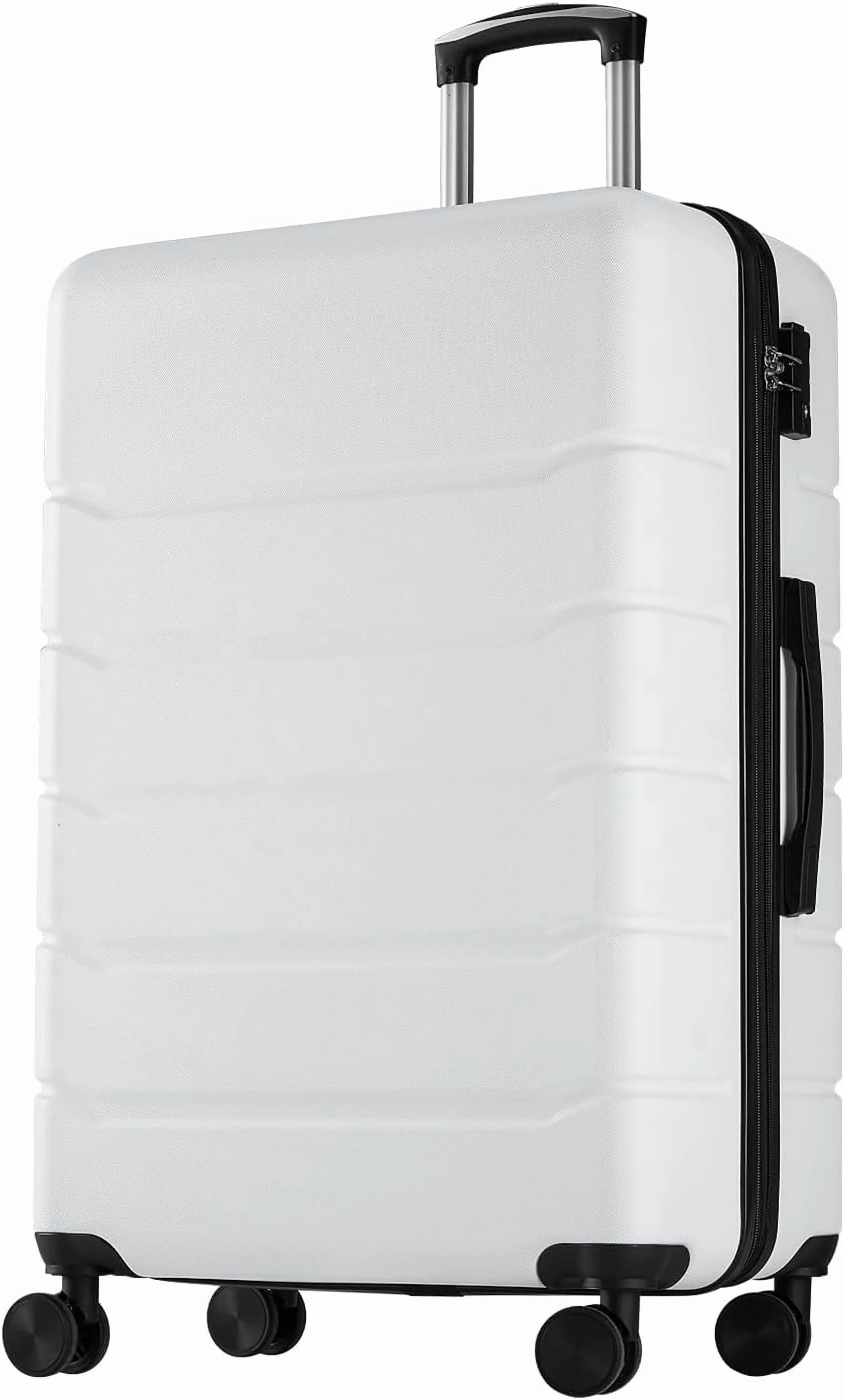 CONCETTA 28 inch Luggage, Lightweight Expandable Rolling Suitcase, Hard Shell ABS & TSA Lock Double Spinner Wheels Suit Case, White - Walmart.com | Walmart (US)
