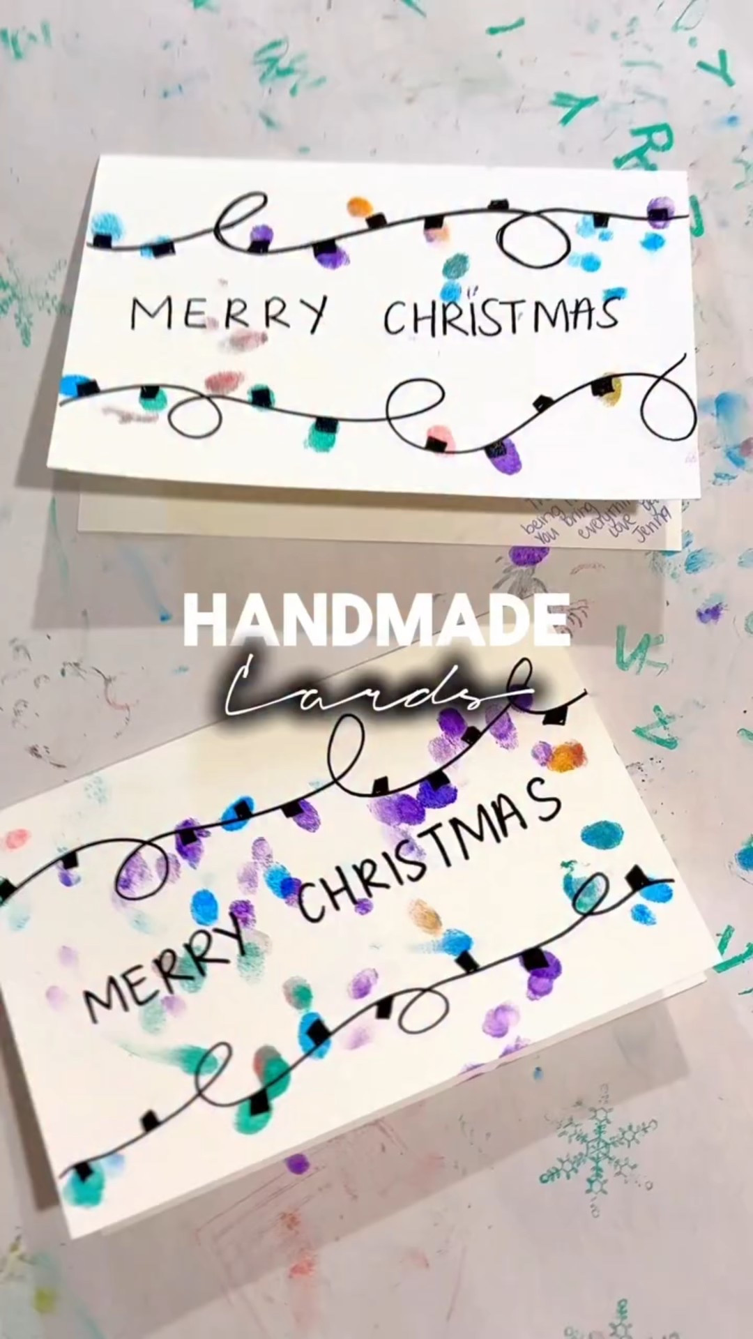 Christmas cards, but make them a personalized keepsake🎄

I drew the string, they added the “lights,” and honestly… their tiny colorful prints are way cuter than anything I’d do myself.

Help them for a cleaner look or let them go full creative chaos—either way, it turns into magic.

#christmascrafts #kidscrafts #toddleractivities #preschoolactivities #holidayfun #kidscraft #christmas #handmade #christmascard

#LTKHoliday #LTKKids