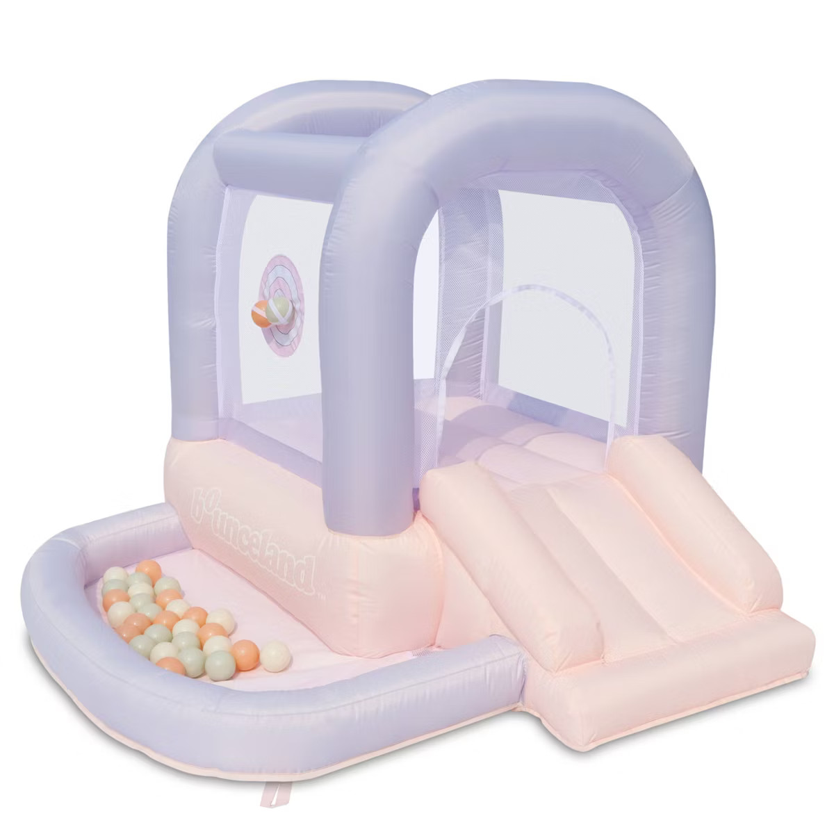 Bounceland Mini Inflatable Bounce House with Ball Pit - Cotton Candy | Target