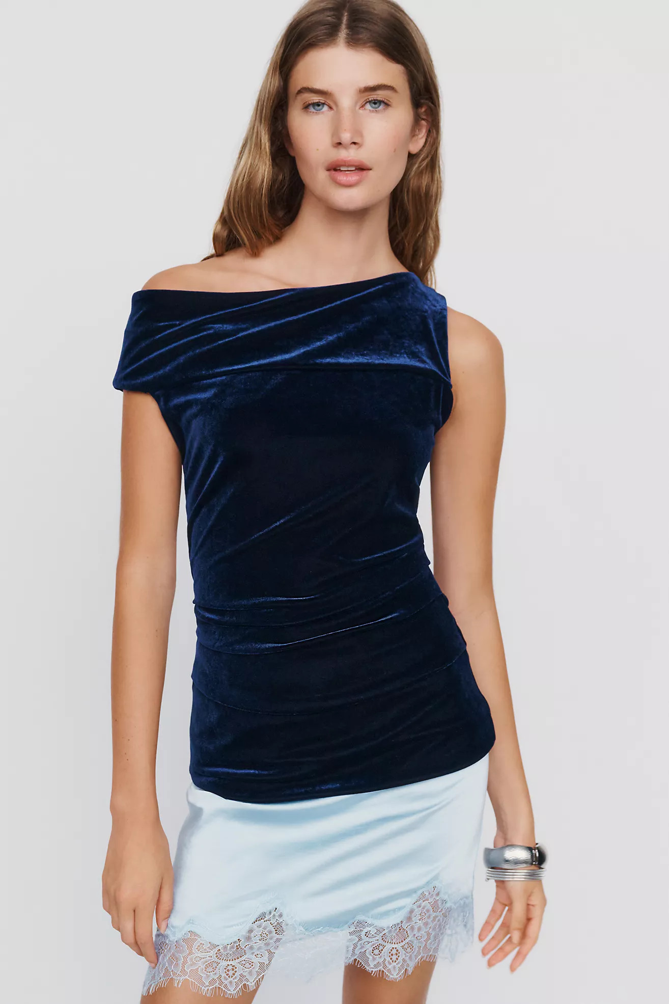 AGOLDE Carlin Velvet Top | Anthropologie (US)