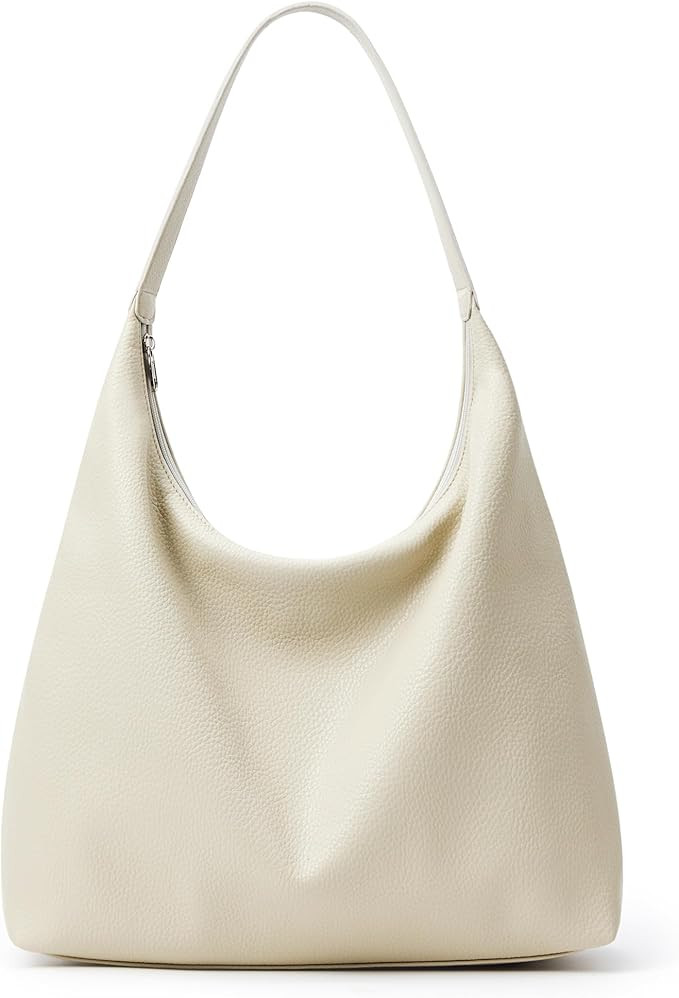 KALIDI Casual Tote Bag Vegan Leather Hobo Zipper Work Bag Weekender Shoulder for Women Shoulder T... | Amazon (US)