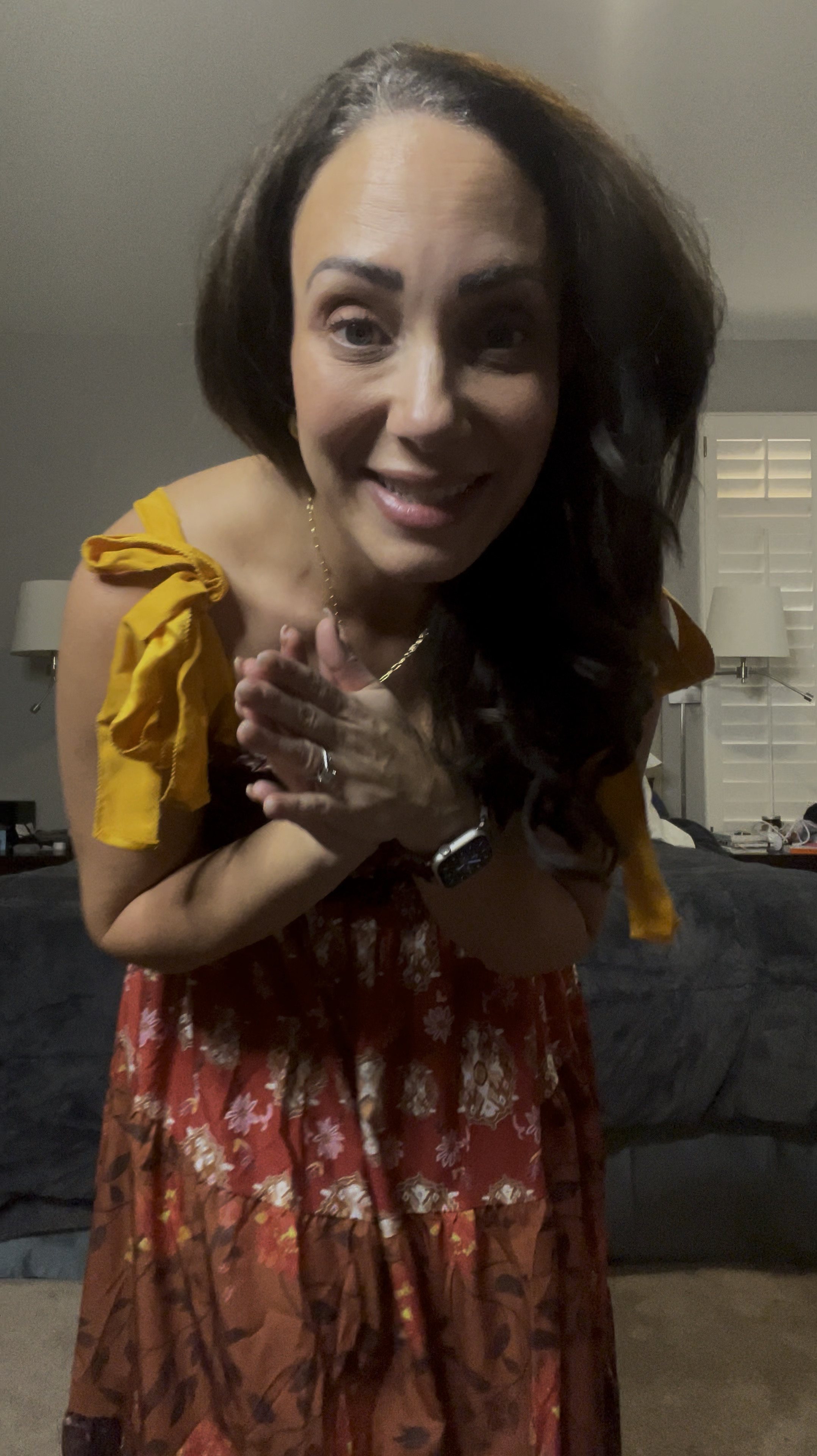 If Fall was a dress, this would be it. So darling with tied straps, fall family photos  wearing size M - free people inspired.

#LTKMidsize #LTKFindsUnder100 #LTKVideo