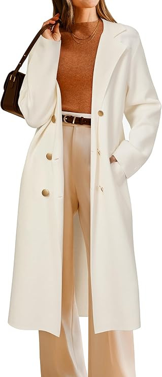 Arach&Cloz Women's Wool Blend Double Breasted Winter Outfits Long Cardigan Sweater Coat 2025 | Amazon (US)