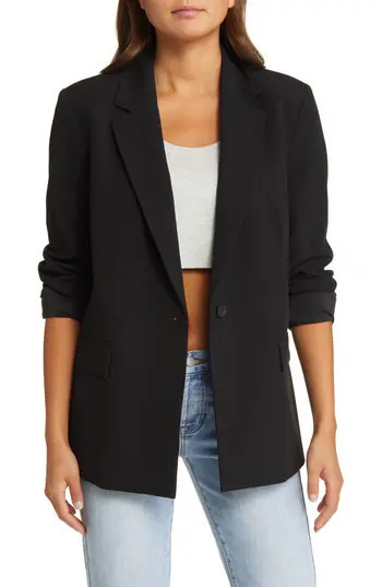 Open Edit Relaxed Fit Blazer in Black at Nordstrom Rack, Size Xx-Small | Nordstrom Rack