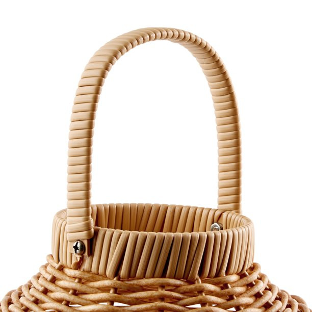 Better Homes & Gardens Natural & White Woven Battery Operated Small Outdoor Lantern with Removabl... | Walmart (US)