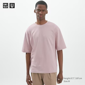 U AIRism Cotton Crew Neck Oversized Half-Sleeve T-Shirt | UNIQLO (US)