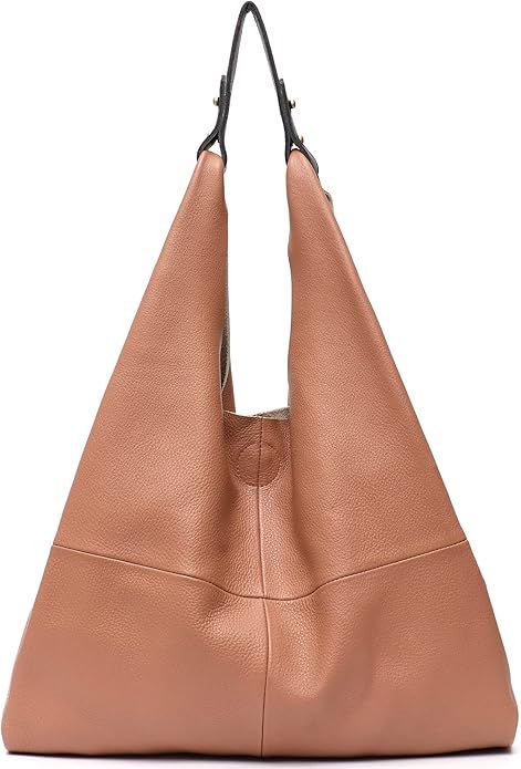 STEPHIECATH Women's Handbag Genuine Leather Slouch Hobo Shoulder Bag Large Casual Handmade Tote V... | Amazon (US)