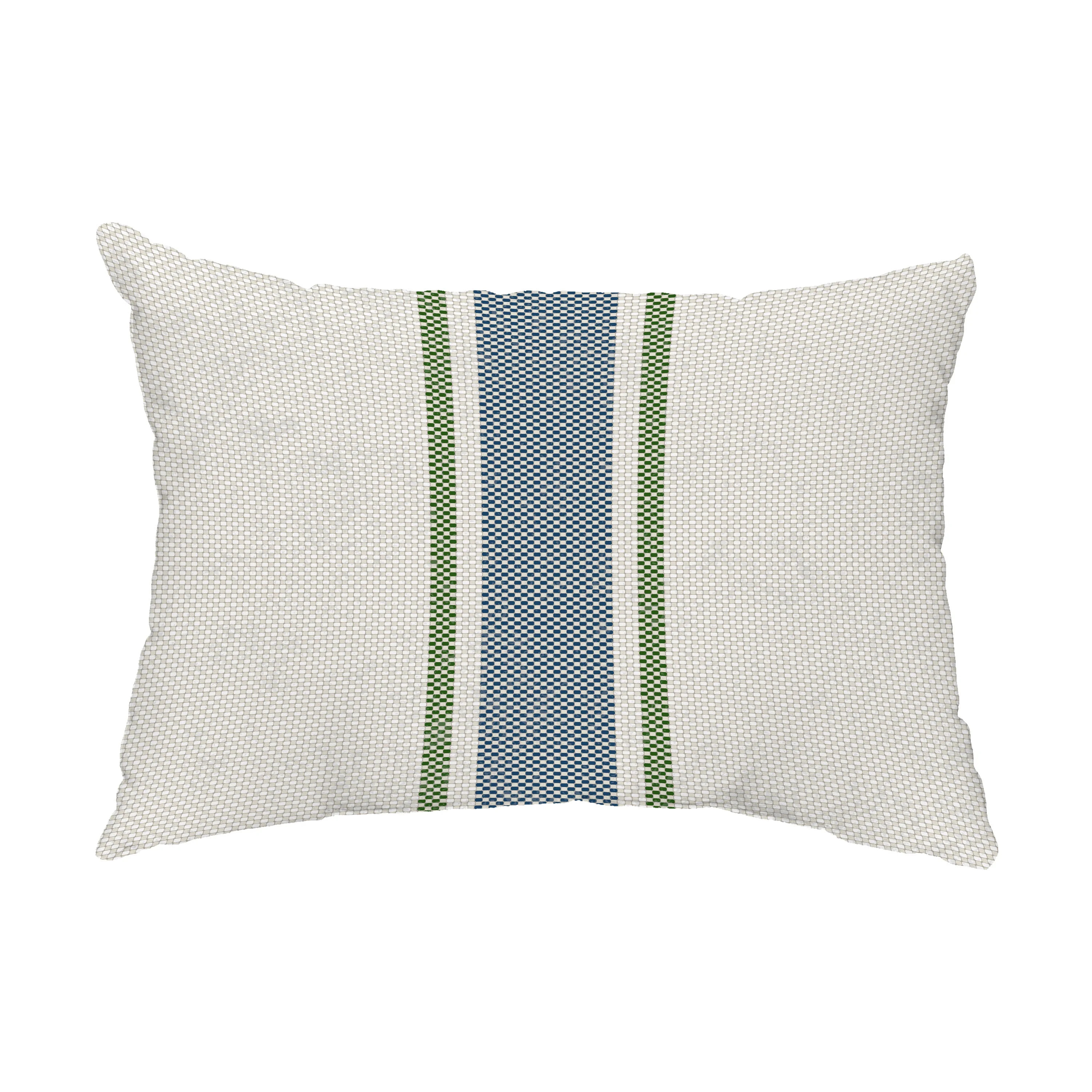 Simply Daisy 14 x 20 Outdoor Pillow Navy Blue Polyester Grain Sack Decorative Pillow, Reversible | Walmart (US)