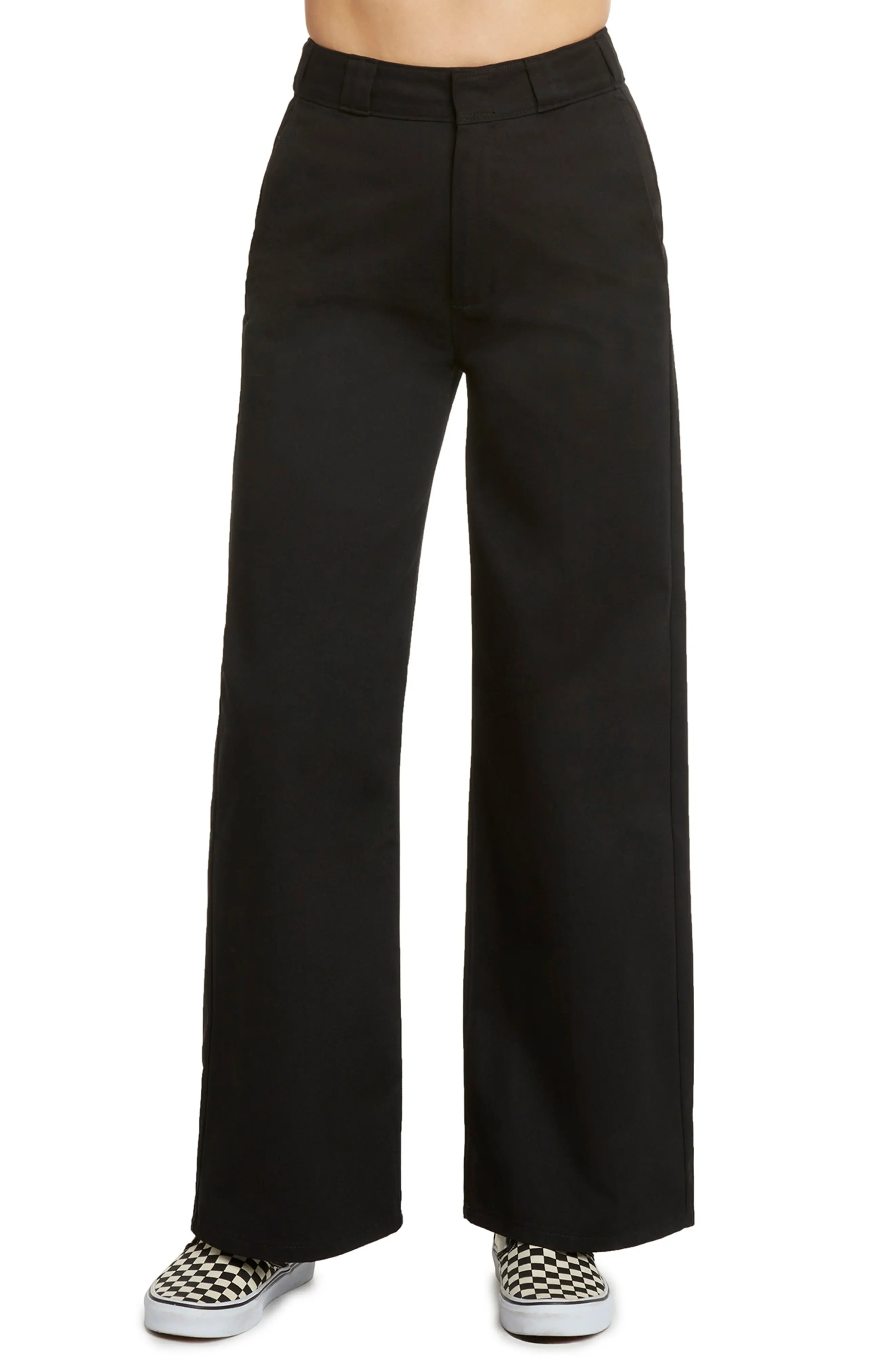 Dickies Wide Leg Work Pants in Black at Nordstrom, Size 9 | Nordstrom