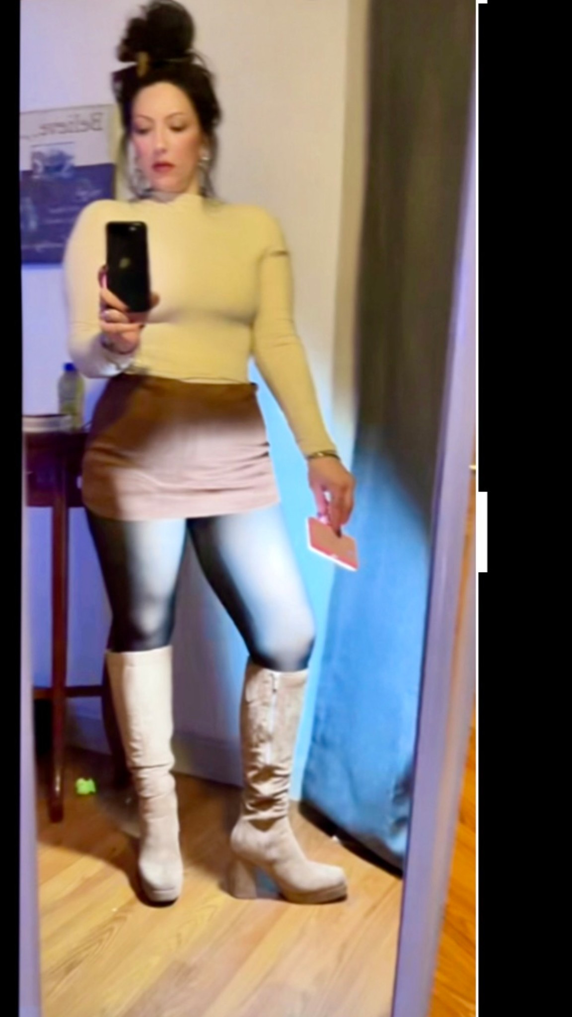Spring outfit 2026 inspo | suede skirt + boots look. 
Neutral spring outfit with a suede skirt, knee‑high boots, and a simple top. Linking the exact skirt and similar options for the rest. @Halara 
#springoutfit #neutralstyle #ootd
#skirtsoutfit #ltkfinds 

#LTKootd #LTKspringtrends #LTKspring