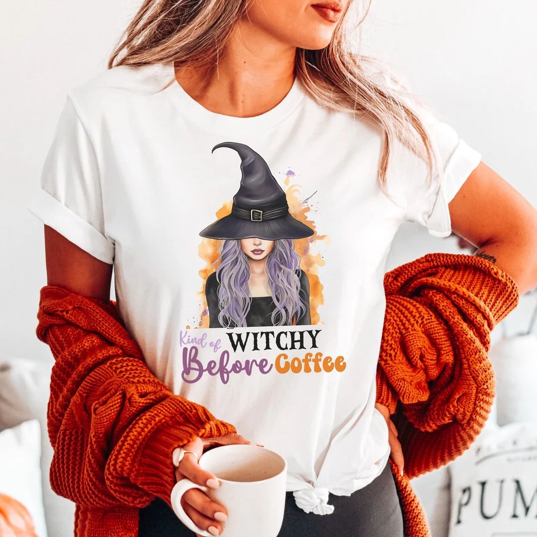 Kind of Witchy Until Coffee Comfort Colors Cute Halloween - Etsy | Etsy (US)