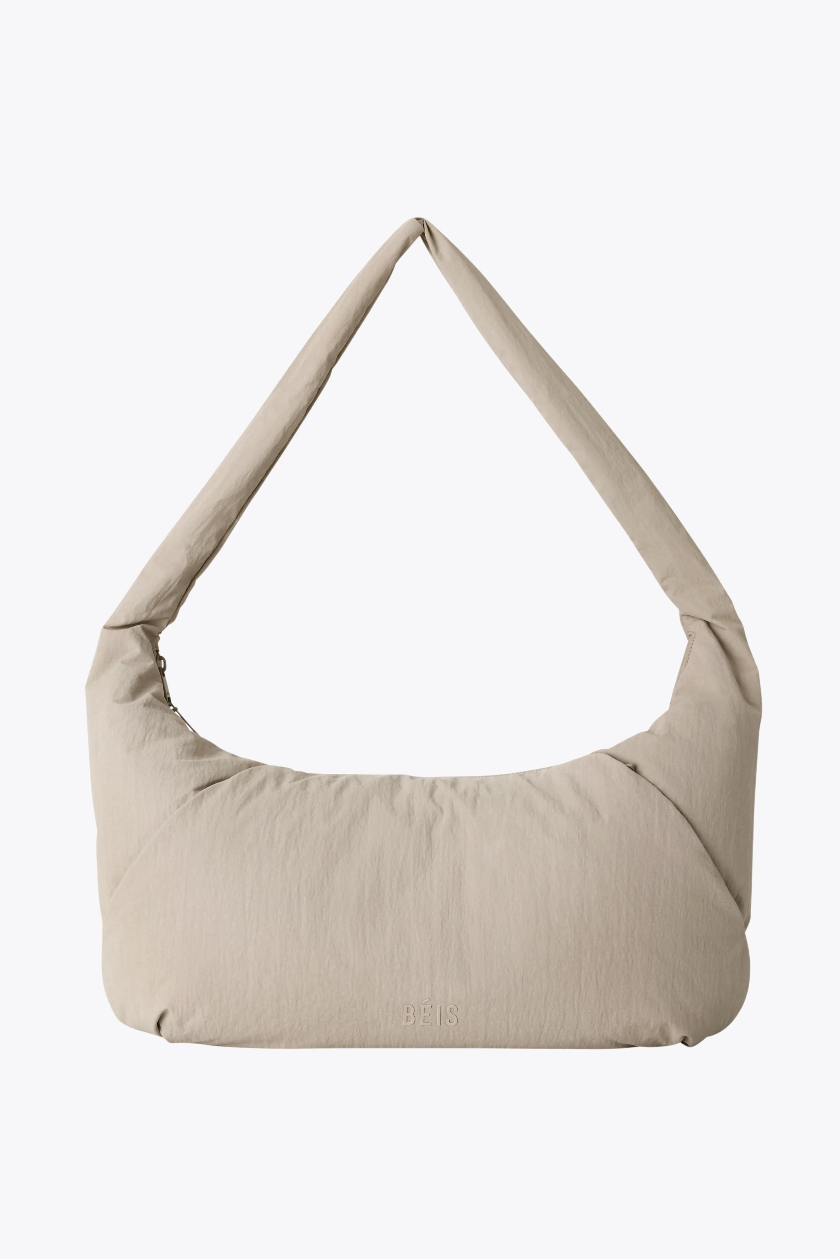 BÉIS 'The Oversized Crescent Catchall' - Lightweight Oat - Large Crescent Crossbody Bag in Oat | BEIS