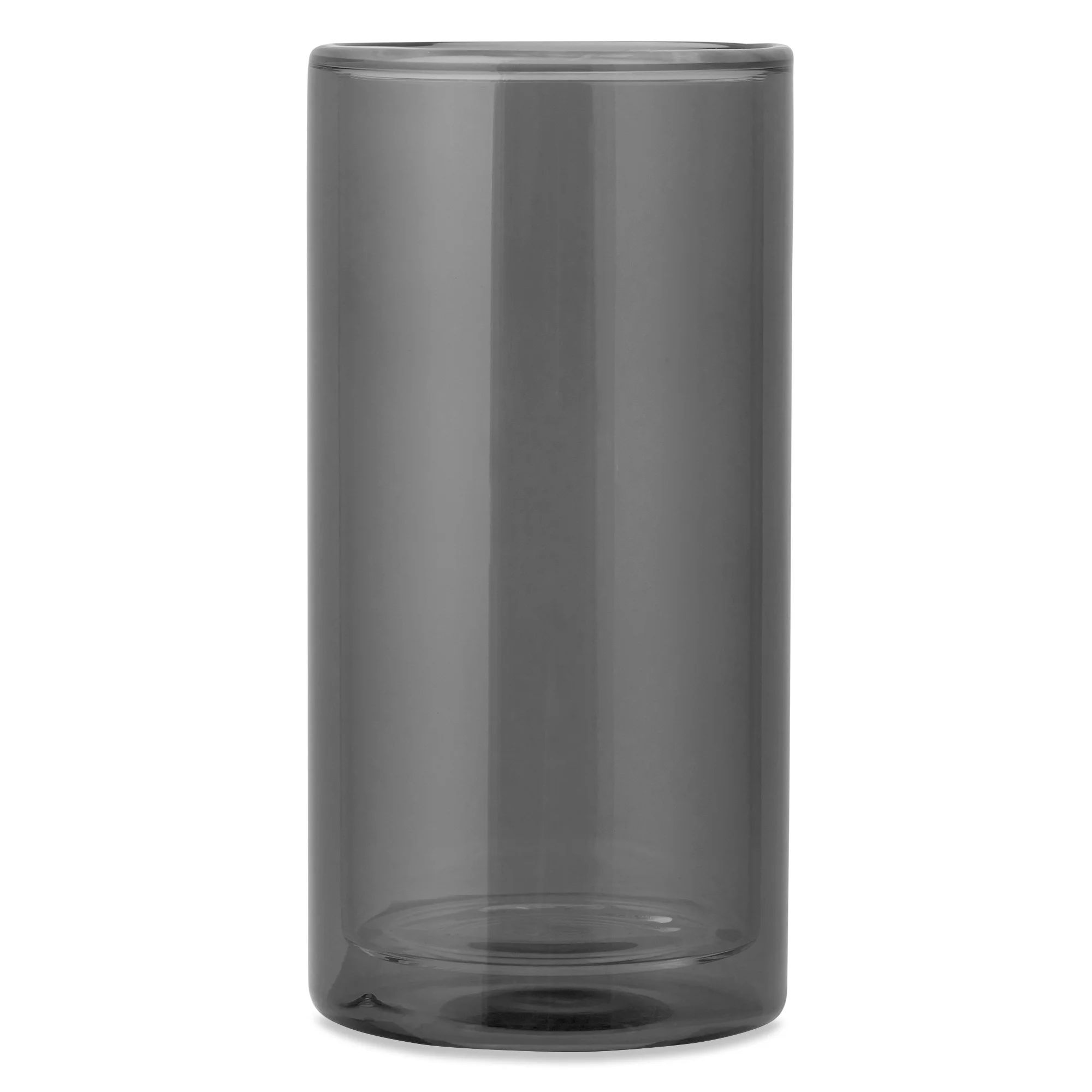Thyme & Table 16oz Double Wall Drinking Glass, Black | Walmart (US)