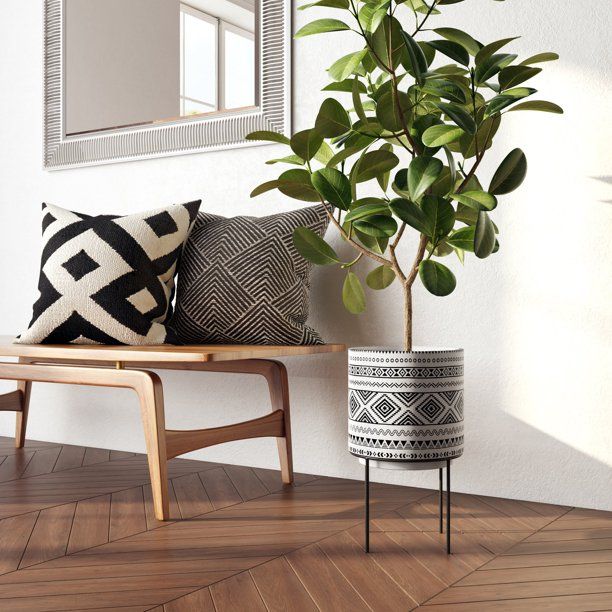 Mateo Modern Ceramic Planter | Walmart (US)