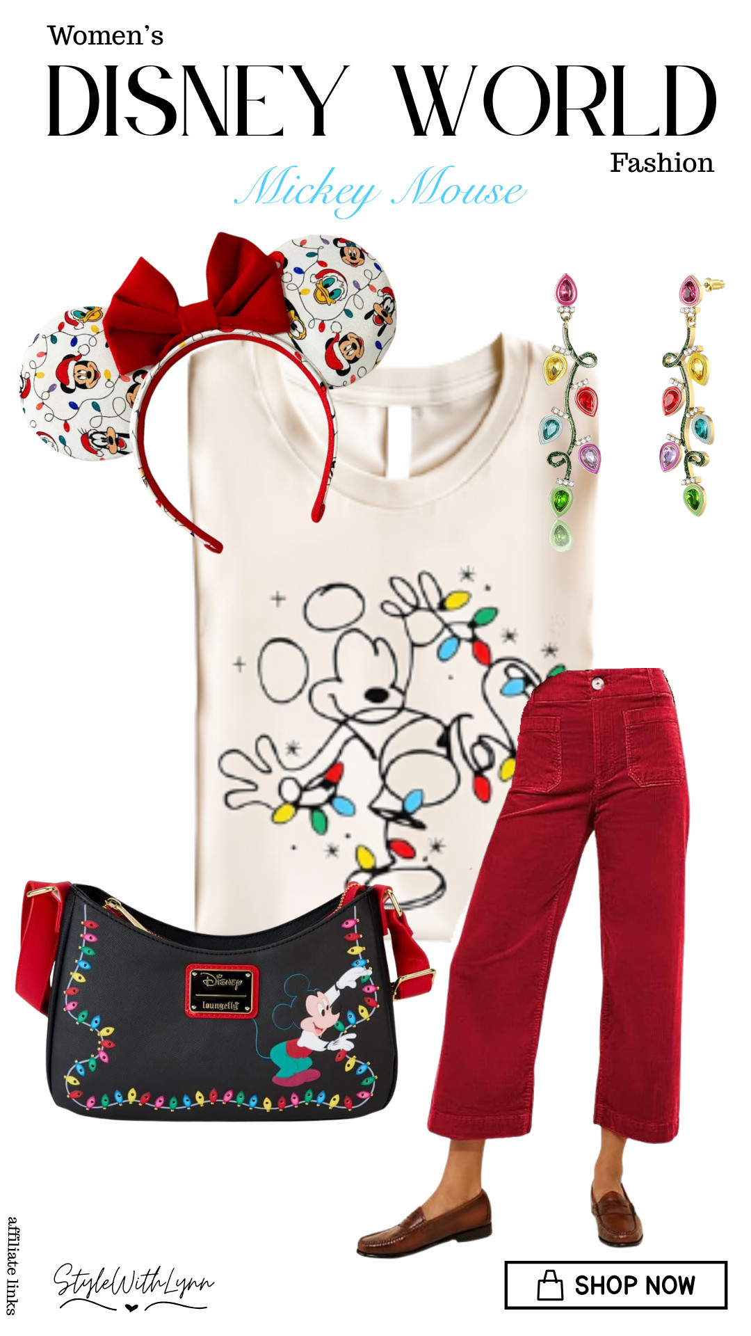 Mickey meets holiday magic! ❤️✨ This festive Disney look is giving classic Mickey, Christmas lights, and chic Disney style all in one! 

✨ Shop this Disney look through my LTK! 

❤️ Save this for your next Disney outfit inspo and follow along for more Disney mom style, affordable finds and magical outfit ideas. 🎀 

 #DisneyStyle #DisneyOutfits #DisneyWorldOutfits #DisneyMom #DisneyFashion #MickeyMouse #DisneyChristmas #DisneyHoliday #DisneyWorld #DisneyStyleInspo #DisneyOutfitIdeas #ChristmasAtDisney #MickeyMouseStyle #DisneyParks #LTKootd #LTKmomlife #LTKSeasonal