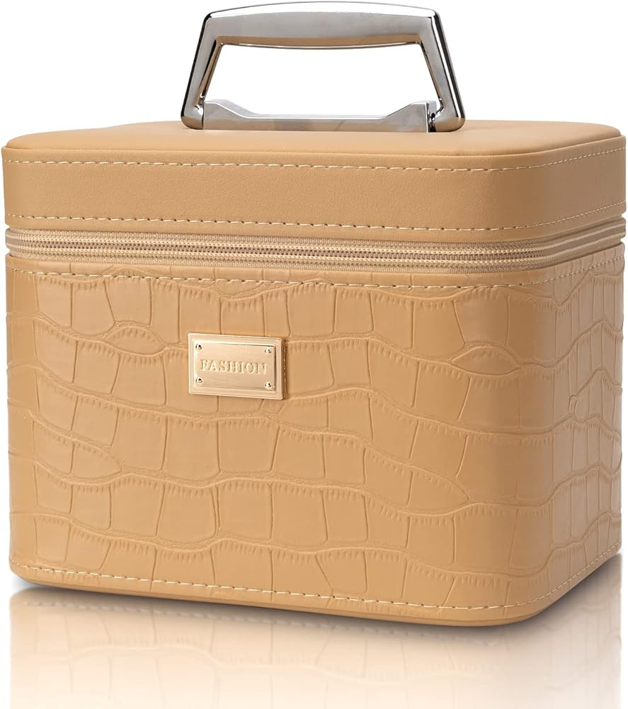 Train case makeup box, Big begie makeup box organizer, Large capacity cosmetic box organizer,Prof... | Amazon (US)