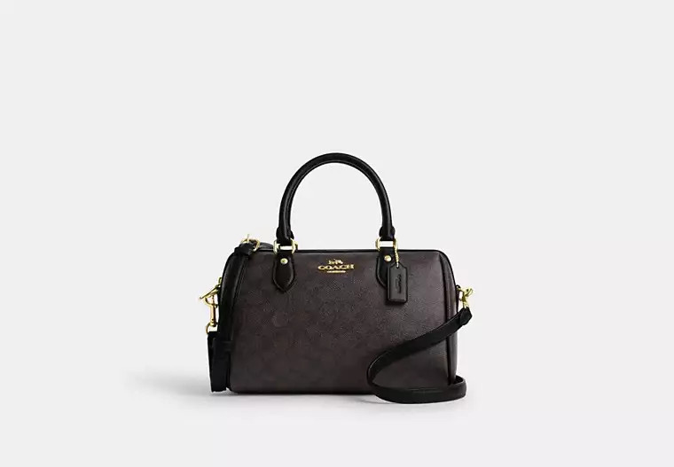 Coach Outlet Rowan Satchel Bag In Signature Canvas - Brown, Size: Medium | Coach Outlet US