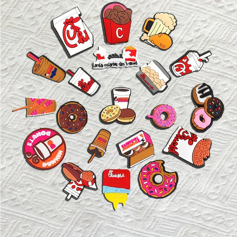 Cute Snacks Theme Shoe Charms Clogs Bubble Slides Sandals - Temu | Temu Affiliate Program