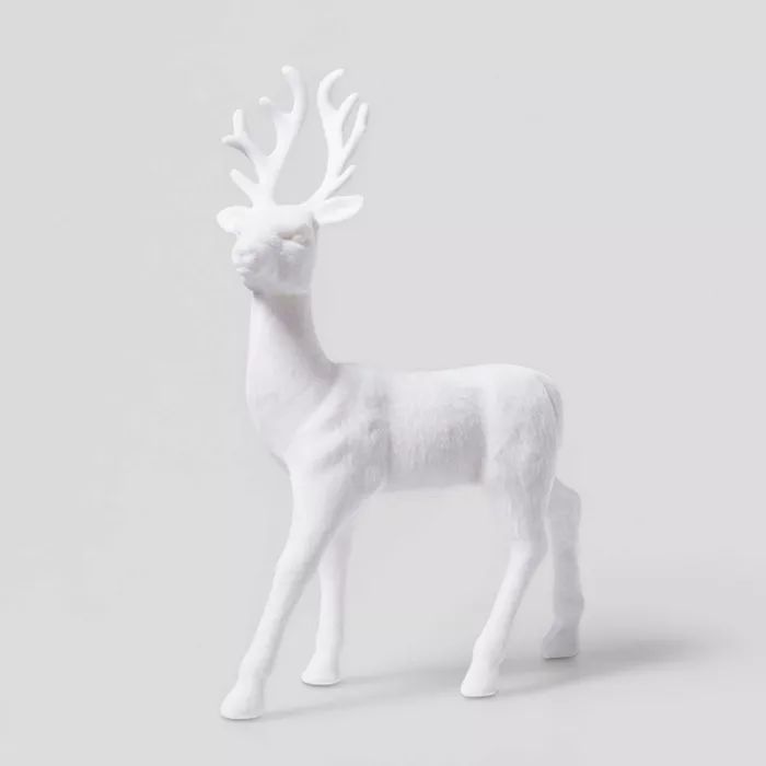 Flocked Deer Decorative Figurine - Wondershop™ | Target