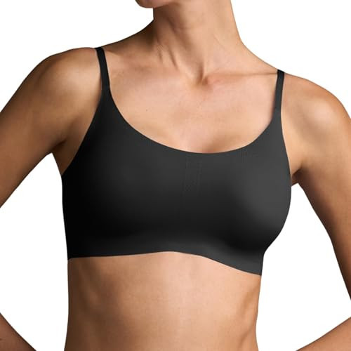 EBY Seamless Support Bralette with Adjustable Straps, Bralettes for Women, Wireless Bra for Women - Black, Large | Amazon (US)