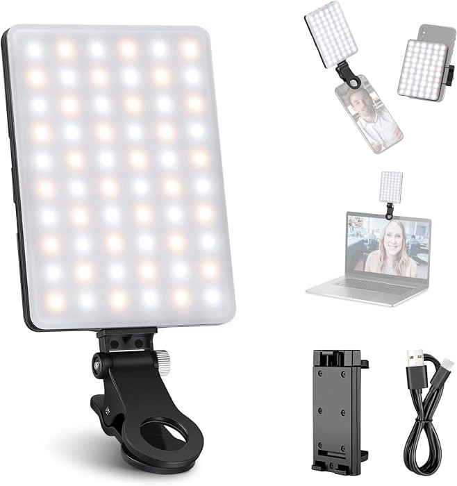 NEEWER Basics NL-60AI Selfie Light for Phone with Front & Back Clip, 60 LED 2000mAh Rechargeable ... | Amazon (US)