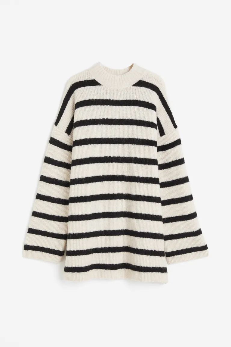Knit Dress - Black/striped - Ladies | H&M US | H&M (US)