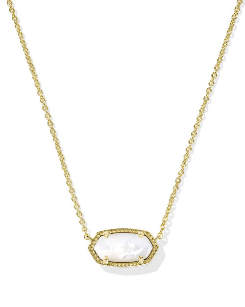 Elisa Gold Pendant Necklace in Ivory Mother-of-Pearl | Kendra Scott