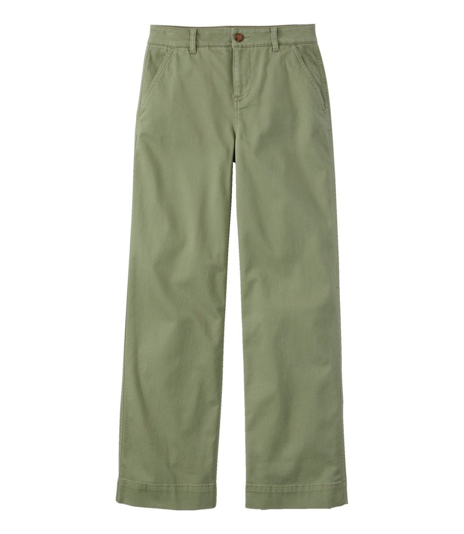 Women's Comfort Stretch Pants, Mid-Rise Wide-Leg Chino | L.L. Bean